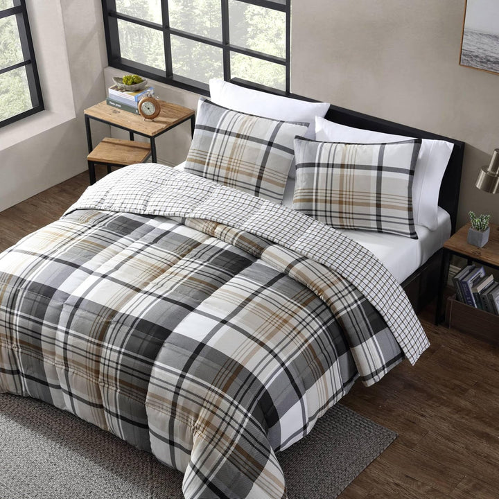 Eddie Bauer | Normandy-Kollektion | Bettwäsche-Set – weich und gemütlich, wendbar, Polyester, Grau,