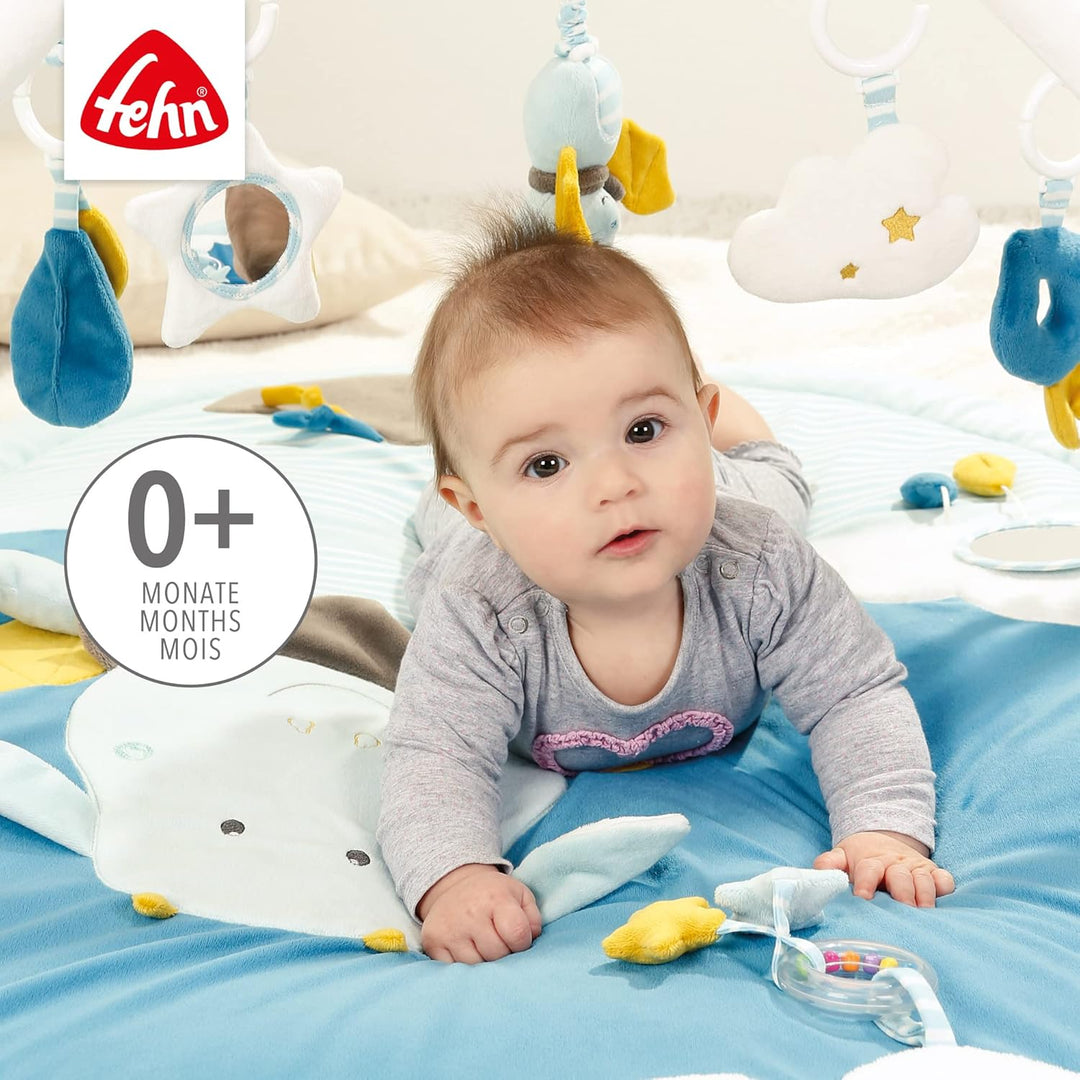 Fehn 065091 3-D-Activity-Decke Little Castle – Spielbogen mit 5 abnehmbaren Spielzeugen – Spiel & Sp