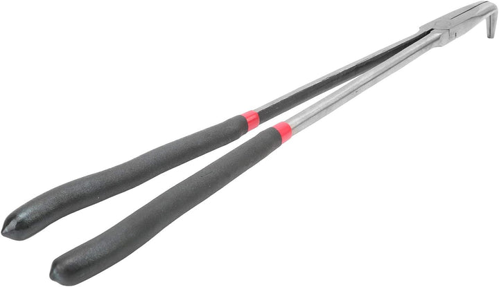 fasient1 Gebogene Spitzzange, 400 mm extra Langer Griff 90-Grad-Winkelbacken Gebogene Spitzzange für