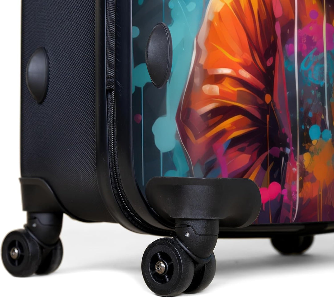 NoBoringSuitcases.com® Koffer XL Gross 77x51.5x28 cm Reisekoffer mit 4 Rollen Leicht Trolley Hartsch