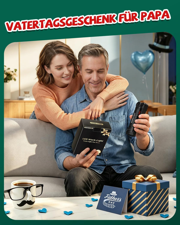 Coquimbo LED Arbeitsleuchte Werkstattlampe, Taschenlampe Aufladbar Werkstatt Handlampe Geschenke für