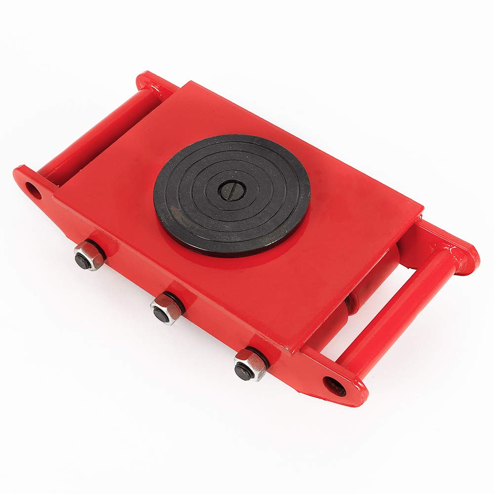 8T-Maschinenförderer, Transportrolle mit 360° Drehdeckel (Red) Rot, Rot