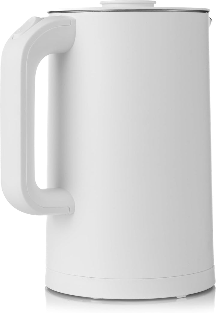 LEHMANN Elektrischer Wasserkocher Edelstahl 1,7L, 2200W, Schnelles Aufheizen, Doppelwand Design, 360