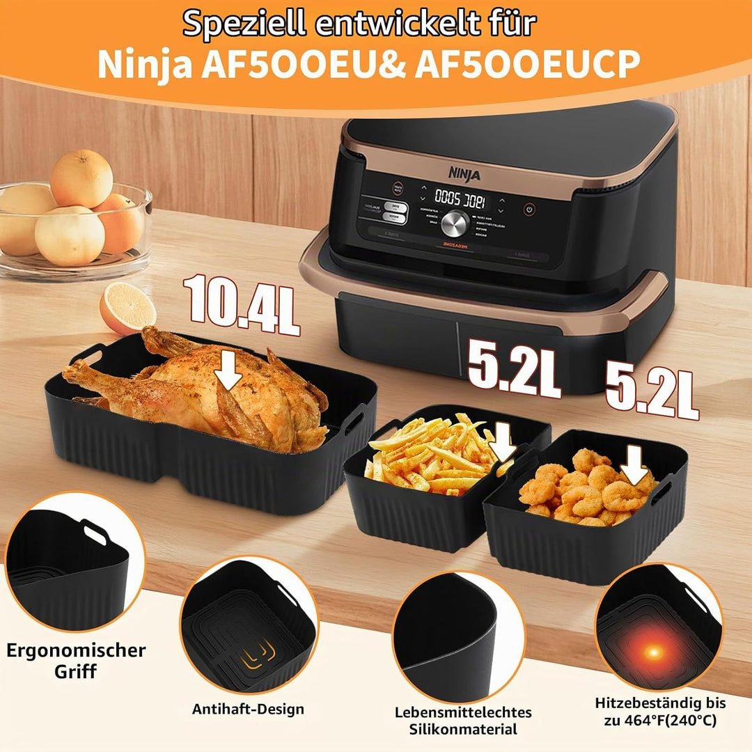 Zubehör für die Ninja Foodi FlexDrawer 10,4L Heissluftfritteuse AF500EU (20PCS),Silikonform für Airf