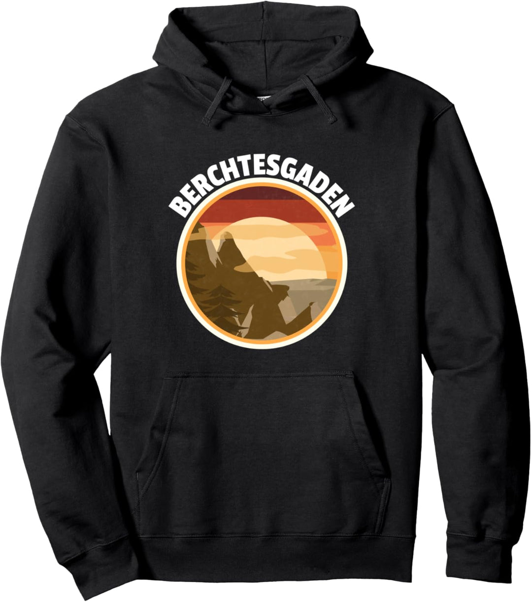 Berchtesgaden Retro Berge Wald Wandern Urlaub Berchtesgaden Pullover Hoodie