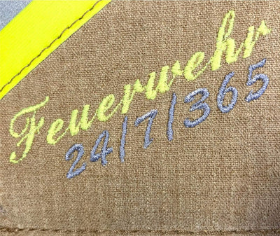 Roter Hahn 112 Feuerwehr Geldbörse/Gold-M Feuerwehr 24-7-365 / Portemonnaie Geldtasche Portjuchhe Br