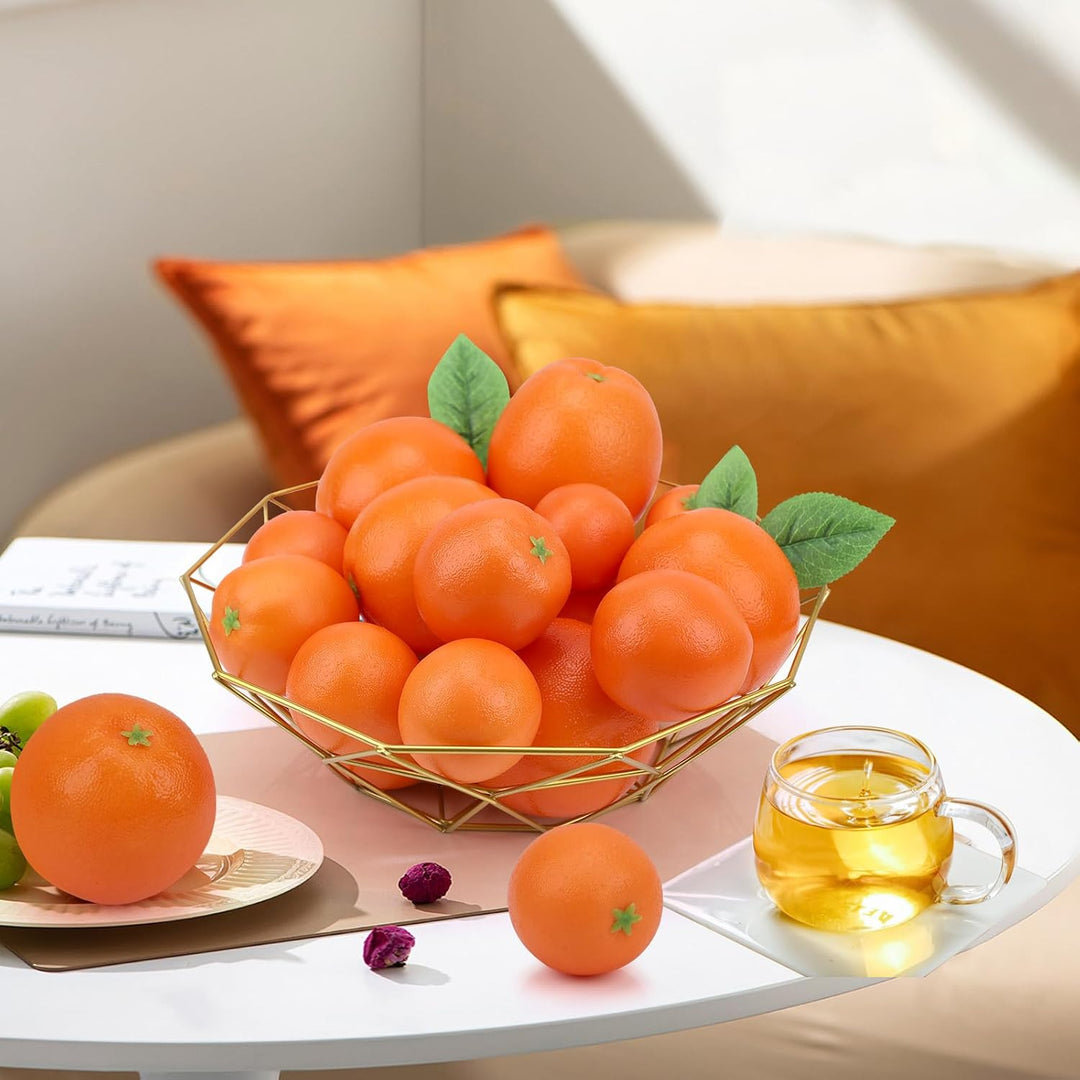 Woration Mix Grössen Gefälschte Obst Orangen Satz Künstliche Lebensecht Simulation Orangen Mandarine