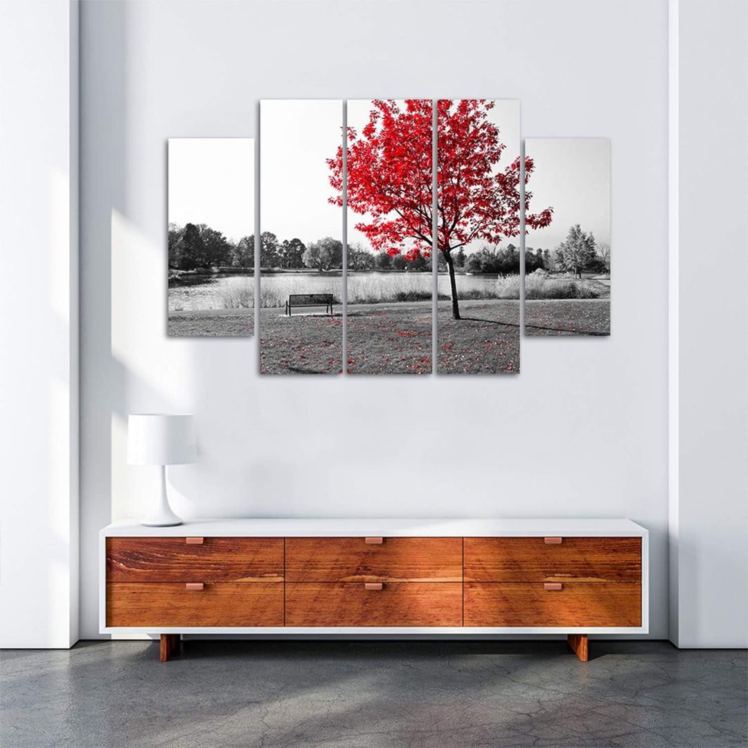 Feeby. Leinwandbild - 5 Teile - Bilder, Wand Bild, Wandbilder, Kunstdruck XXL, 5-Teilig, Typ B, 200x