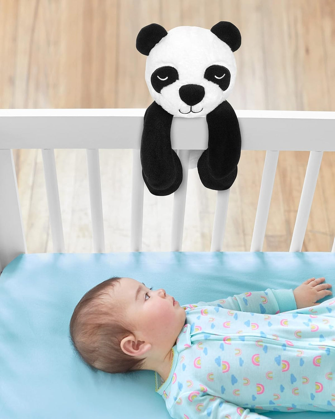Skip Hop Einschlafhilfe und Babytröster Panda mit Musik- und Aufnahmefunktion, mit Sensor der durch