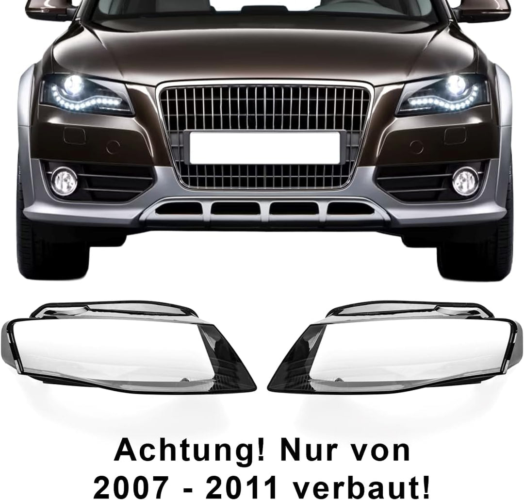 LST Scheinwerferglas (2er Set) Streuscheibe Hauptscheinwerfer Linsenscheibe Abdeckung Glas links + r