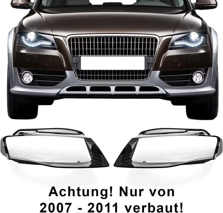 LST Scheinwerferglas (2er Set) Streuscheibe Hauptscheinwerfer Linsenscheibe Abdeckung Glas links + r