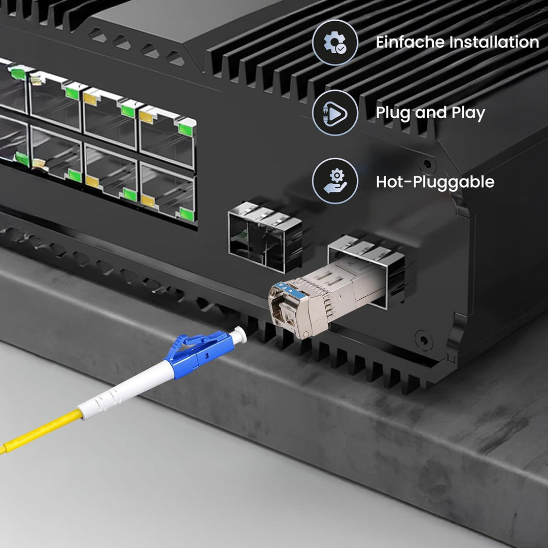 Extralink WDM SFP Modul Singlemode 10G LC 1270/1330nm bis 2km – Kompatibel mit Ubiquiti UniFi Netgea
