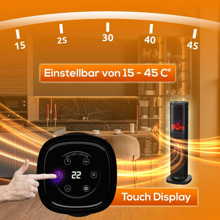 Tronitechnik® Infrarot Turm-Keramik-Heizer Elektro-Heizer 2000 Watt, Heizstrahler Standheizstrahler