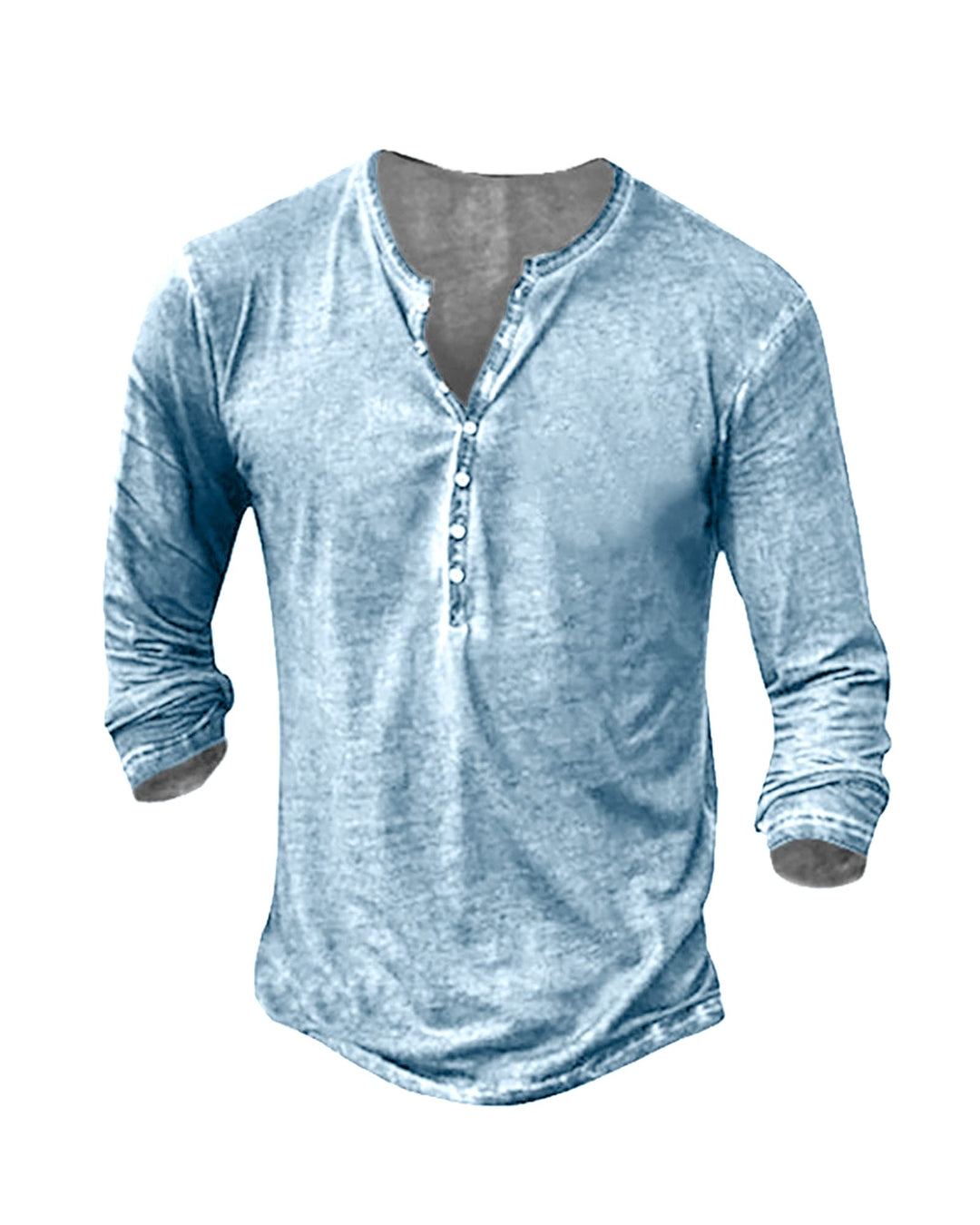 Beotyshow Hemd Herren Langarm Henley Shirt Männer Freizeithemd Vintage Casual Leicht Baumwolle Slim
