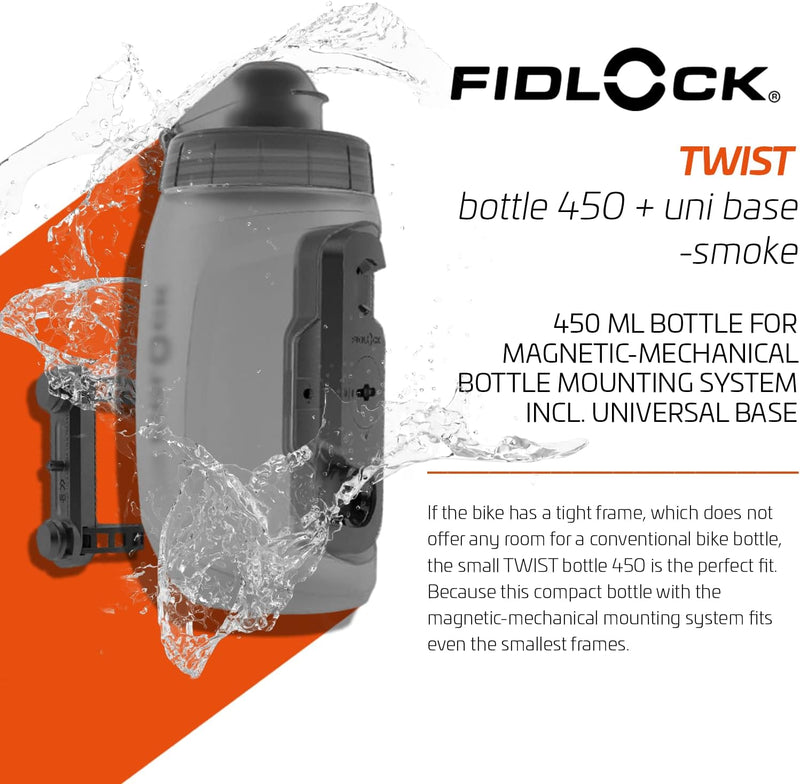 Fidlock transparent schwarz 450 ml, 450 ml