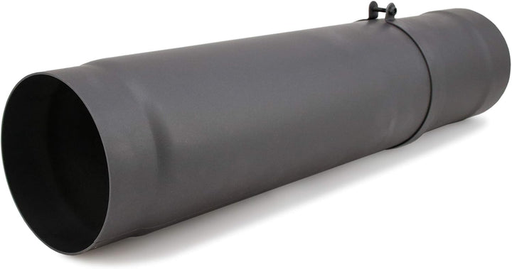 LANZZAS Teleskop Ofenrohr 500-970 mm, im Durchmesser, DN Ø 150 mm, Farbe: gussgrau - weitere Rohre a