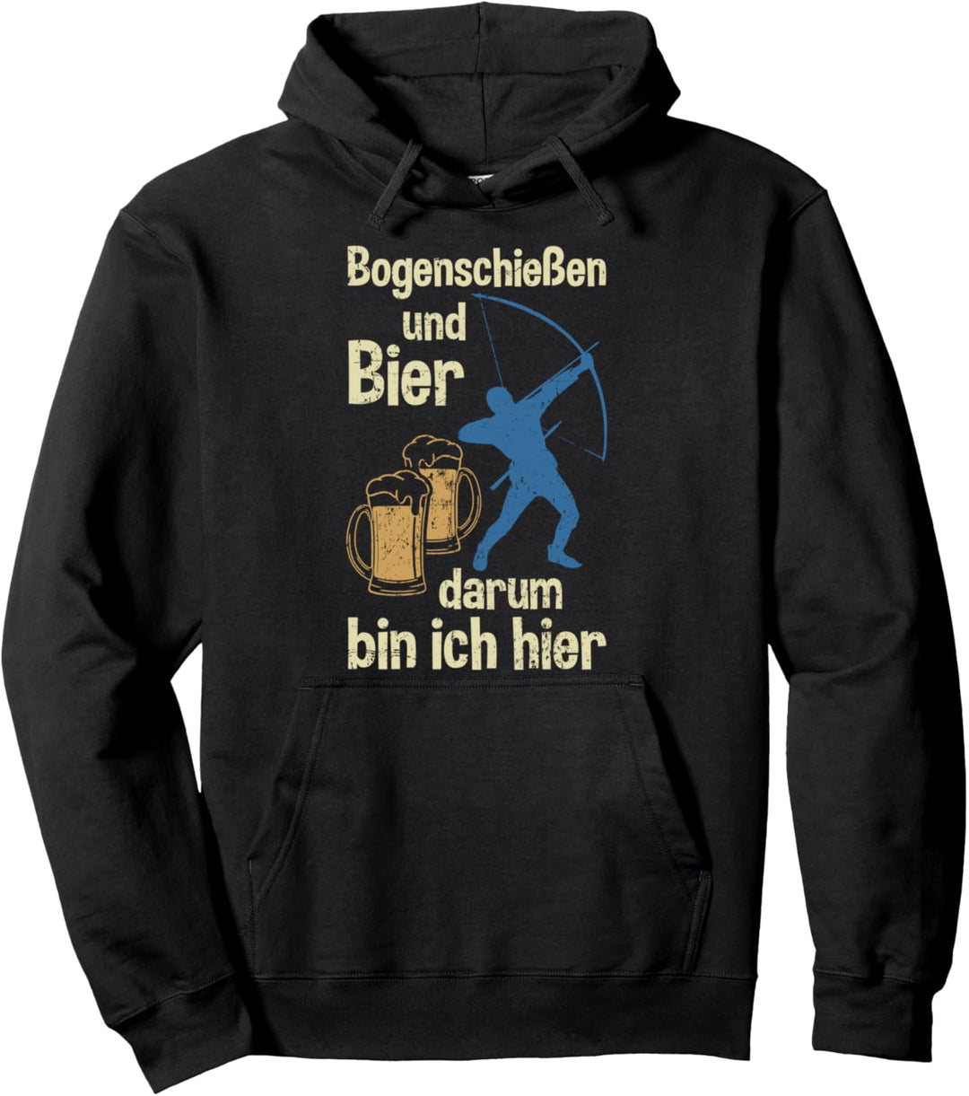 Bogenschiessen & Bier Bogenschützen Bogensport Geschenk Pullover Hoodie