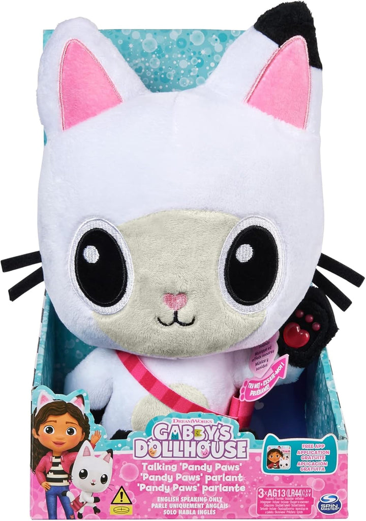 Gabby‘s Dollhouse, 33cm grosse Plüsch-Katze Talking Pandy Paws (deutsch: Panda Pfötchen) mit Lichter