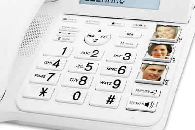 Geemarc AmpliDECT COMBI PHOTO 295 Combo Seniorentelefon schnurgebunden (+Anrufbeantworter+ ) und Zus