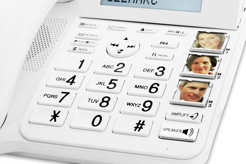 Geemarc AmpliDECT COMBI PHOTO 295 Combo Seniorentelefon schnurgebunden (+Anrufbeantworter+ ) und Zus