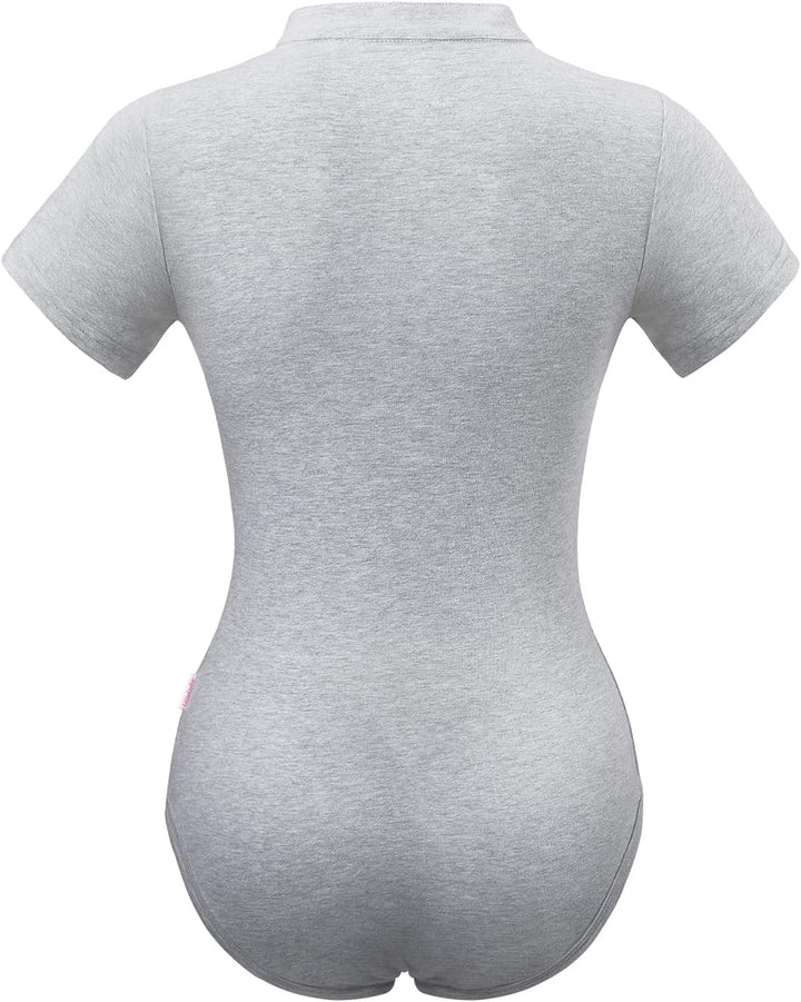 LittleForBig Baumwolle Strampler Onesie Pyjamas Bodysuit-Kragen Grau XS, Grau XS