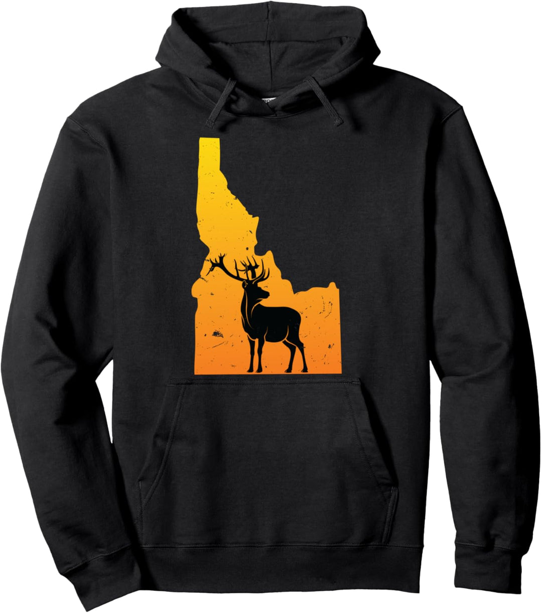 Idaho Elk Wild - Wilderness - Camping And Hiking Nature USA Pullover Hoodie