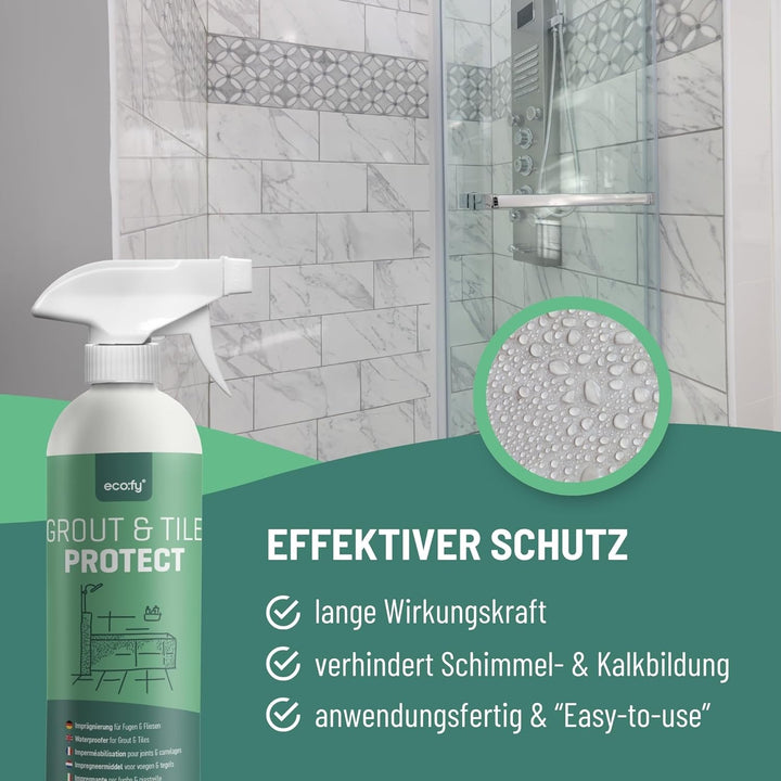 Fugen & Fliesen Imprägnierung Versiegelung Imprägniermittel für Bad Dusche Küche gegen Schimmel Kalk