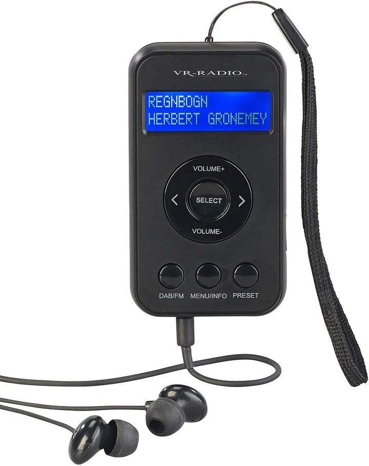 VR-Radio Mini Radio: Digitales Taschenradio mit DAB+/FM, Akku, LCD-Display, DRC & Ohrhörern (Taschen