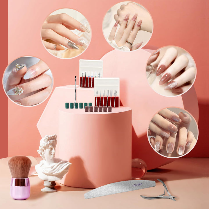 Nagelfräser JCMaster Profi, Fräser Nägel 35.000 U/Min, tragbare Elektrische Nagelfeile für Gelnägel