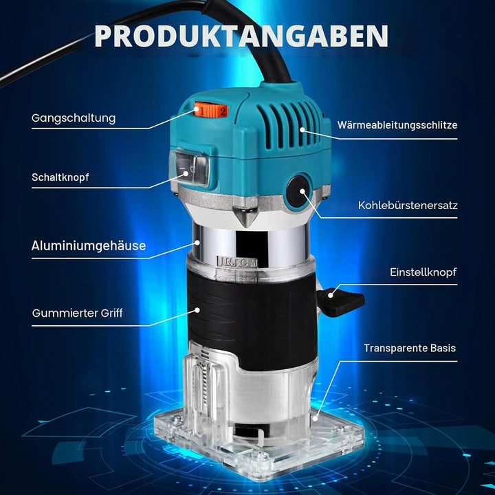 800W 6.5 amp Holzschneider Stabil Handheld Einstellbare Geschwindigkeit 2000-31000 U/min Kompaktes H