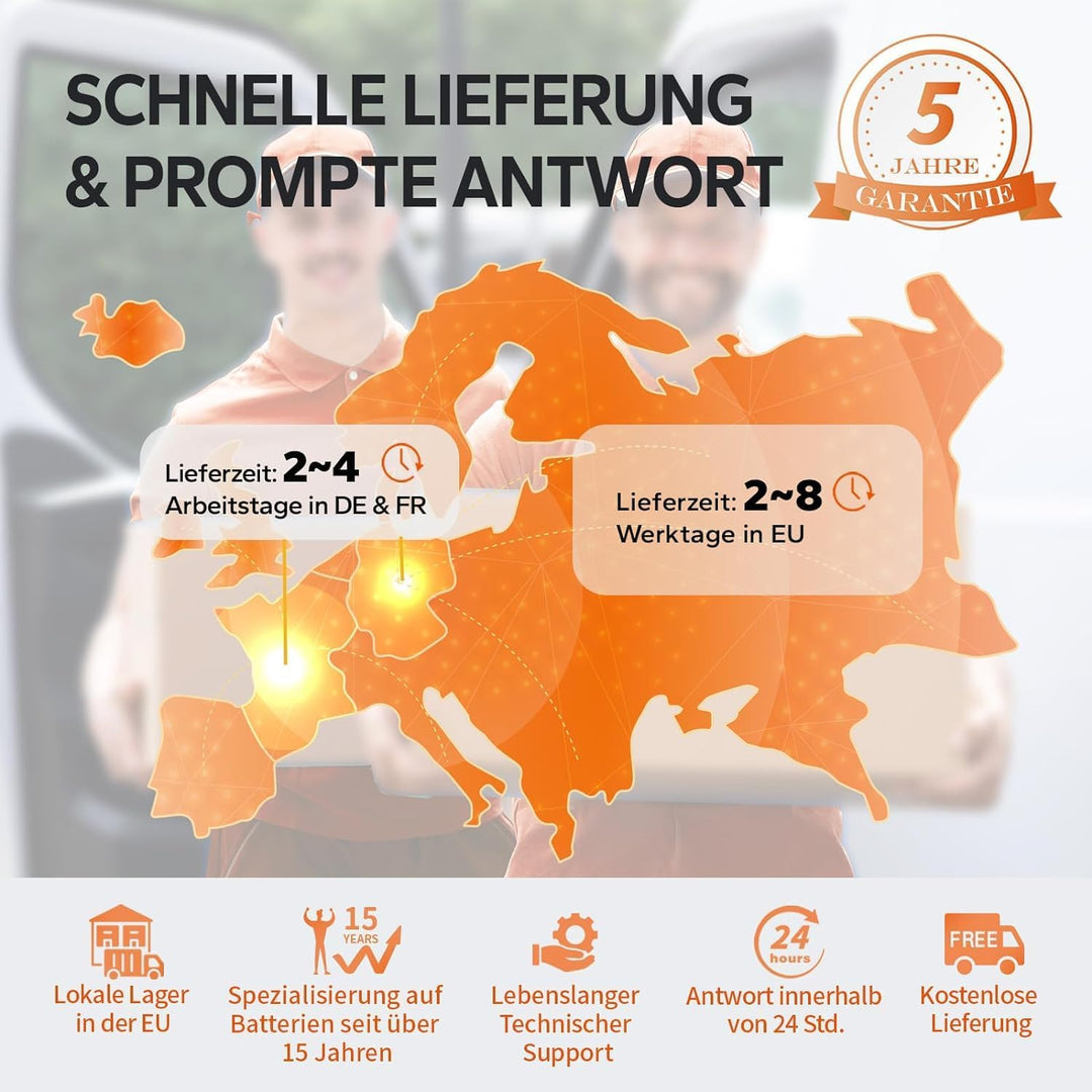 LiTime LiFePO4 12V 100Ah Lithium Batterie, 1280Wh Lithium Akku mit 100A BMS Max. 15000 Zyklen(2 Pack