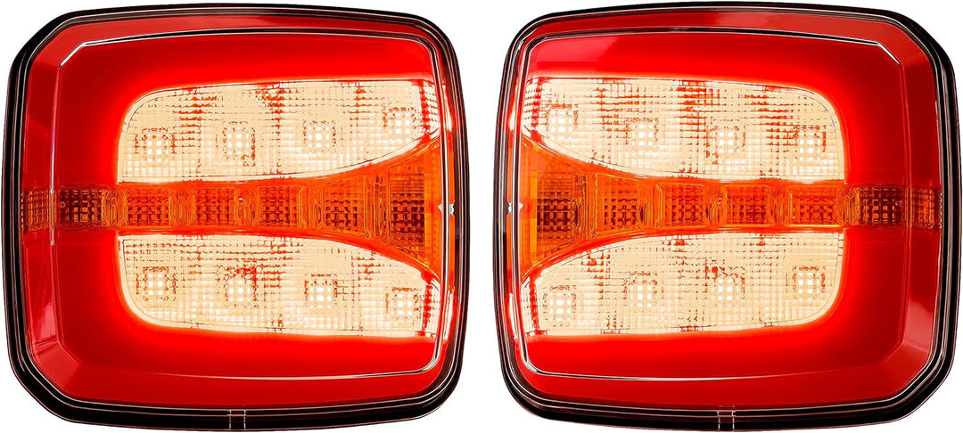 3D Look LED Rückleuchten 12-24 Volt mit E4 Prüfzeichen 29 LEDs je Leuchte Rücklicht Beleuchtung 4 Fu