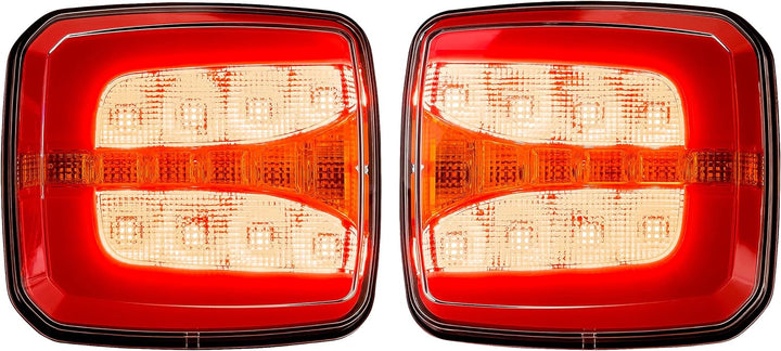 3D Look LED Rückleuchten 12-24 Volt mit E4 Prüfzeichen 29 LEDs je Leuchte Rücklicht Beleuchtung 4 Fu