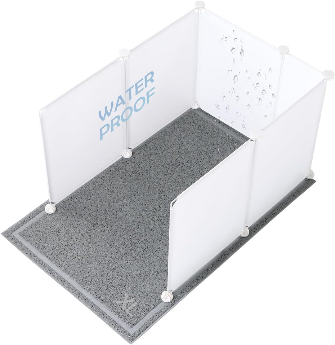 MEEXPAWS Extra grosse Katzentoilette, Spritzschutz, 68 x 50 cm, grosse Katzentoilette, leicht zu rei