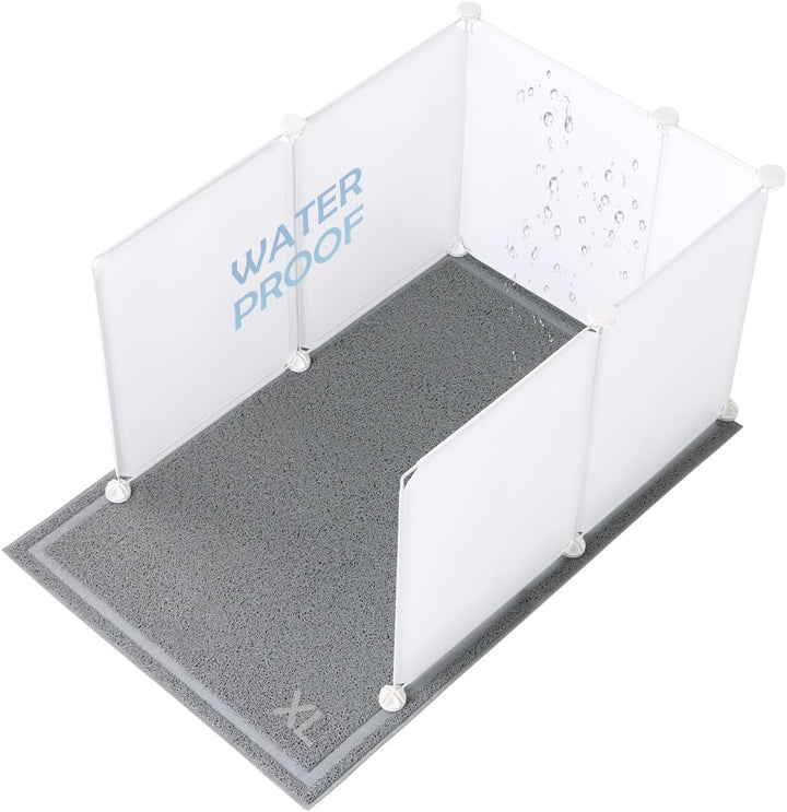 MEEXPAWS Extra grosse Katzentoilette, Spritzschutz, 68 x 50 cm, grosse Katzentoilette, leicht zu rei