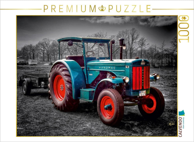 CALVENDO Puzzle Oldtimer Traktor Hanomag 1000 Teile Lege-Grösse 64 x 48 cm Foto-Puzzle Bild von Pete