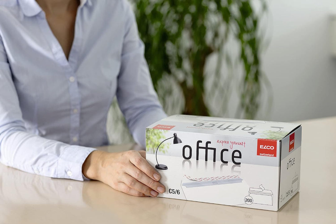 ELCO Office Umschlag DIN lang 80 g/m² FSC-zertifiziert mit Haftverschluss in Shop-Box 200 Stück weis