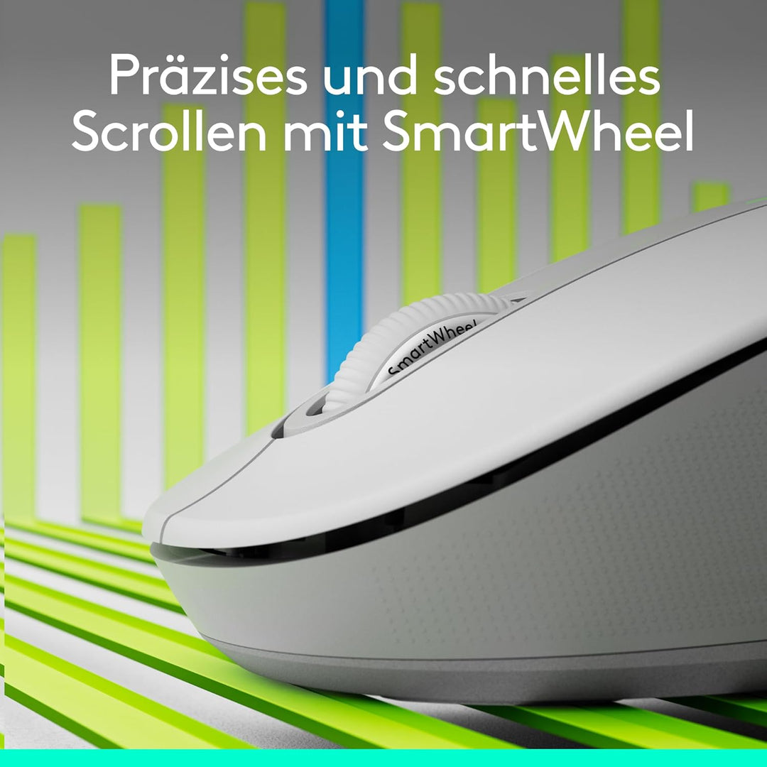 Logitech Signature M650 L Left Kabellose Maus - für grosse linke Hände, Leise Klicks, Anpassbare Sei