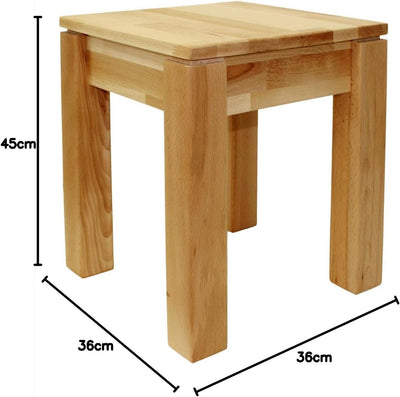 Betten-ABC Bubema Multifunktionaler Hocker aus massiver Kernbuche, Natur geölt, extrem stabil