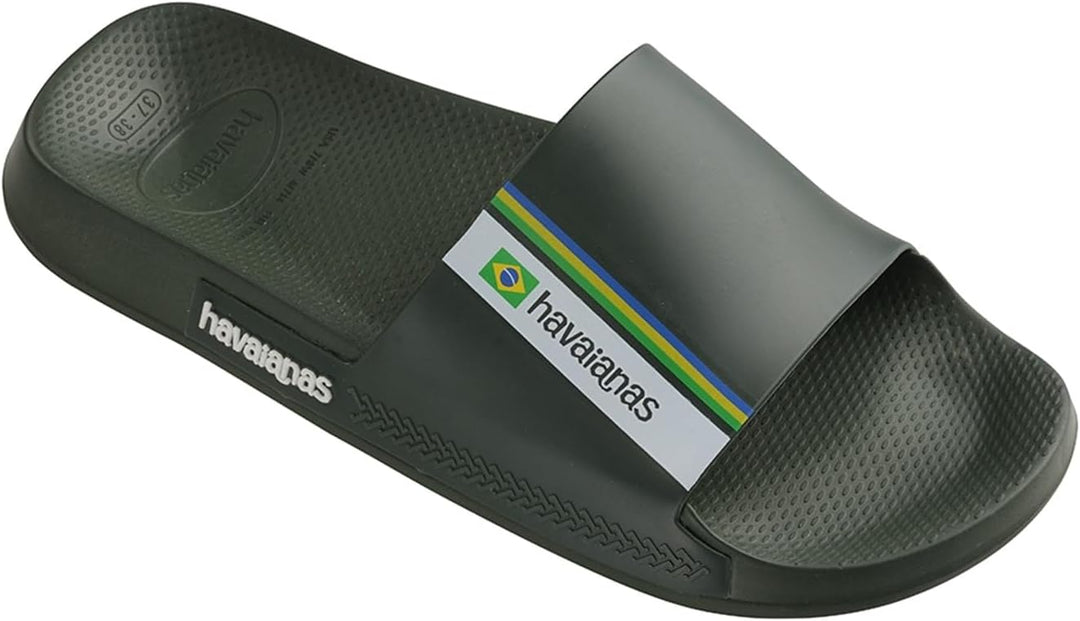 Havaianas Unisex Slide Brasil Schiebe-Sandalen 33/34 EU Green Olive, 33/34 EU Green Olive