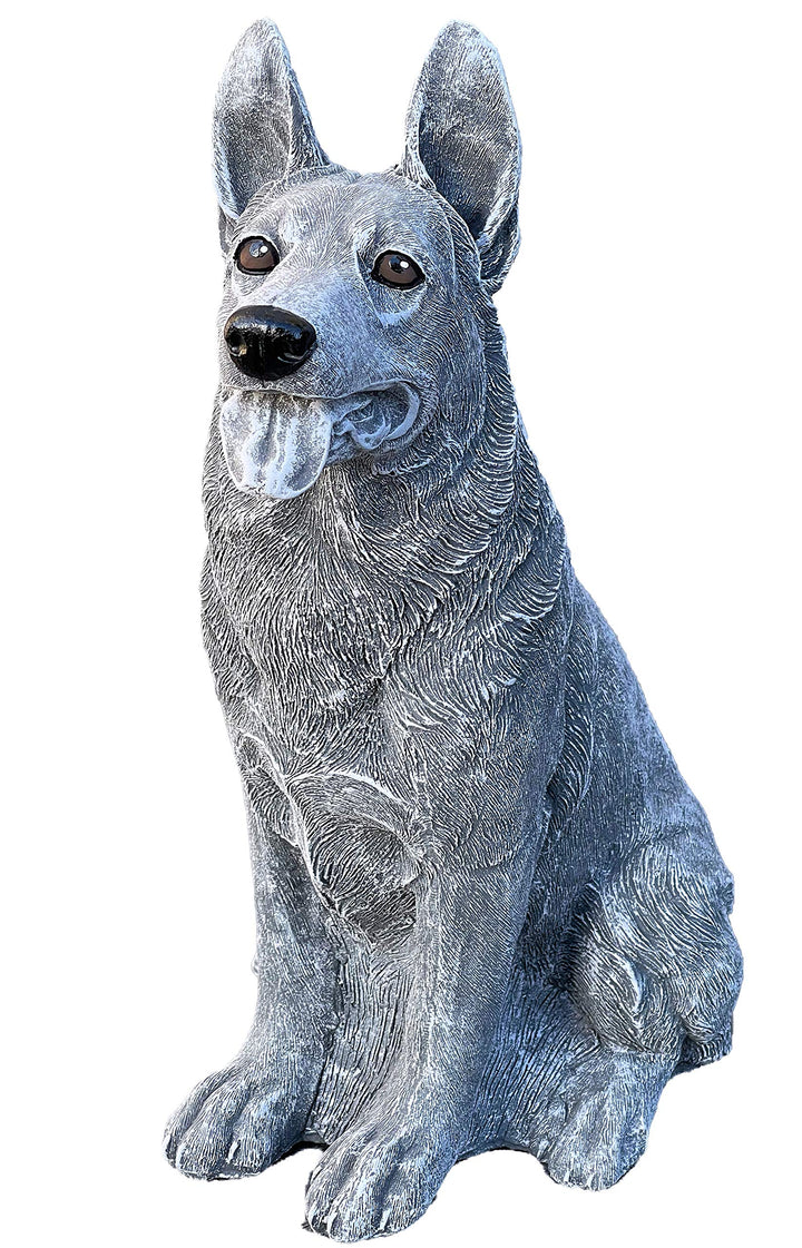 Stone and Style Steinfigur Schäferhund 35cm hoch frostfest wetterfest Steinguss