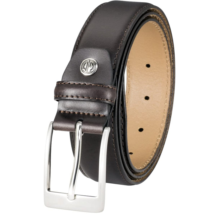 LINDENMANN Anzug-Ledergürtel Herren 35 mm Rindleder schwarz Bundweite 85 cm Gesamtlänge 100 cm W 33.