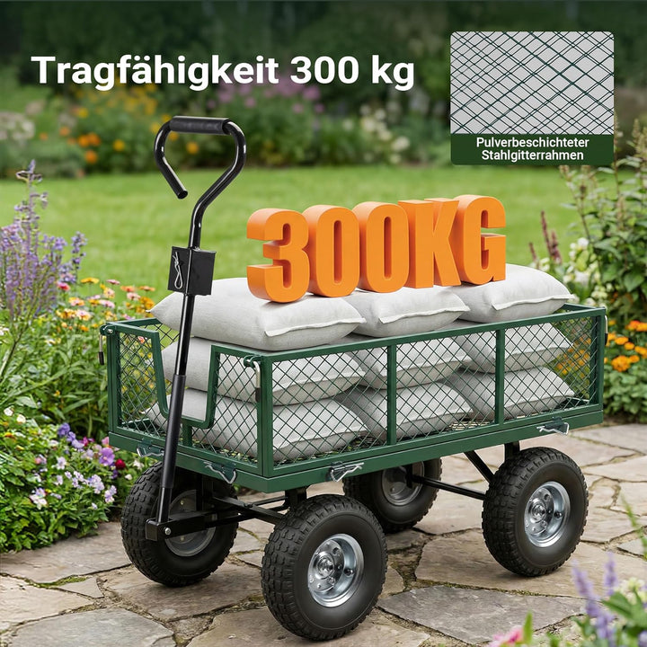 Transportwagen bis 300 kg mit Abnehmbarer Einlegeplane und Ablage