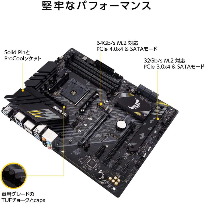 Asus TUF GAMING B550-PLUS Mainboard Sockel (PC) AMD AM4 Formfaktor (Details) ATX Mainboard-Chipsatz