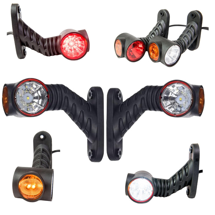 2 x LED Gummi Begrenzungsleuchte Seitenleuchte 12V 24V mit E-Prüfzeichen Positionsleuchte Auto LKW P