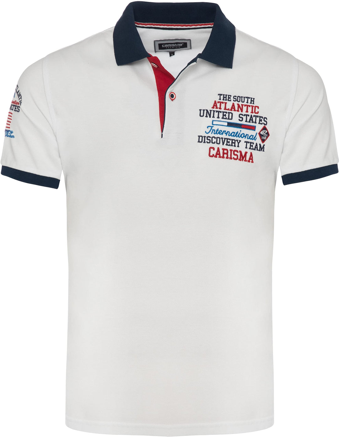 Carisma Kurzarm Poloshirt für Herren 100% Baumwolle ? Herren Polo Shirt mit Stickerei ? Angenehmes R