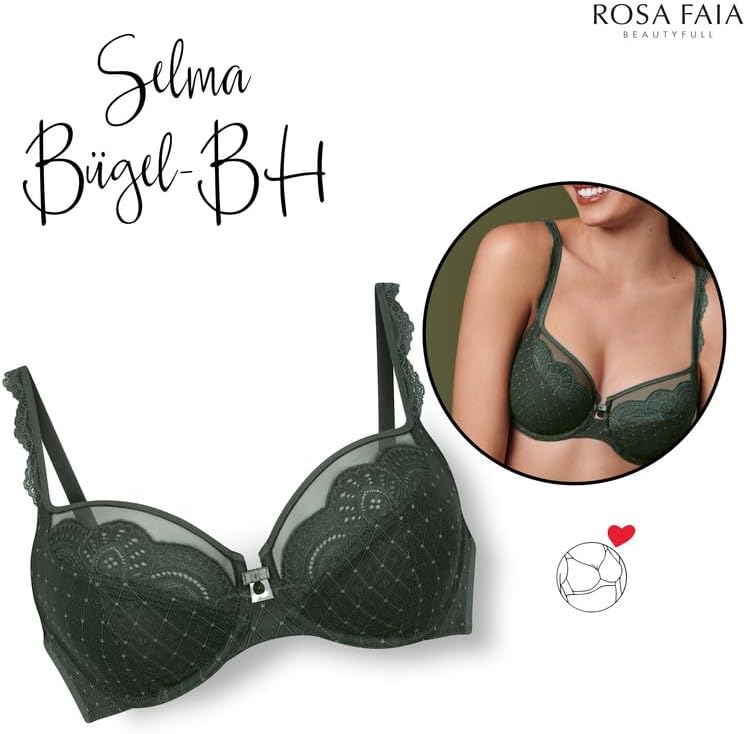 Rosa Faia by Anita Damen Bügel-BH Selma 5634 - Komfort-Spitzen-BH mit Zierstein – stützender Damen B