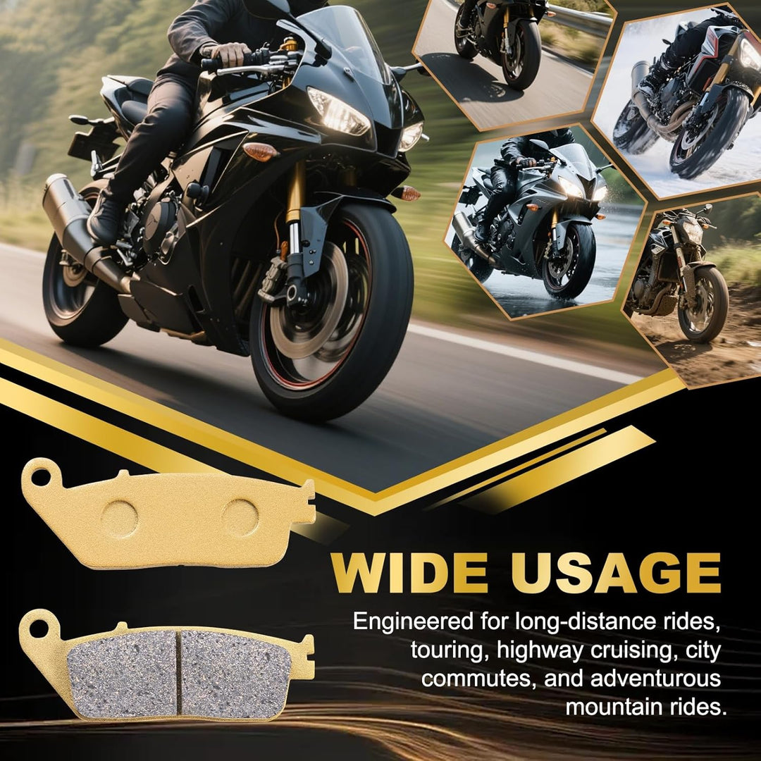 SYUU Kupferfaser Motorrad Bremsbeläge Vorne Hinten Für Harley Davidson FLS Softail Slim FXCW ROcker