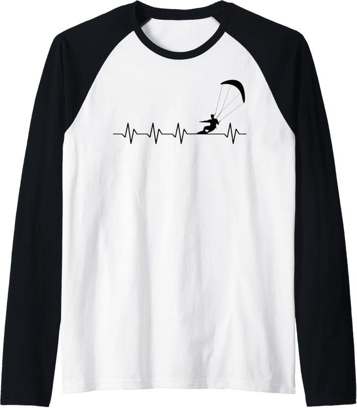 Windsurfen - Herzschlag Design Raglan