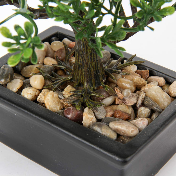 Briful Kunstbonsai Naturgetreue Künstliche Pflanze Kunstbaum Bonsai Zeder Kiefer Podocarpus Plastik